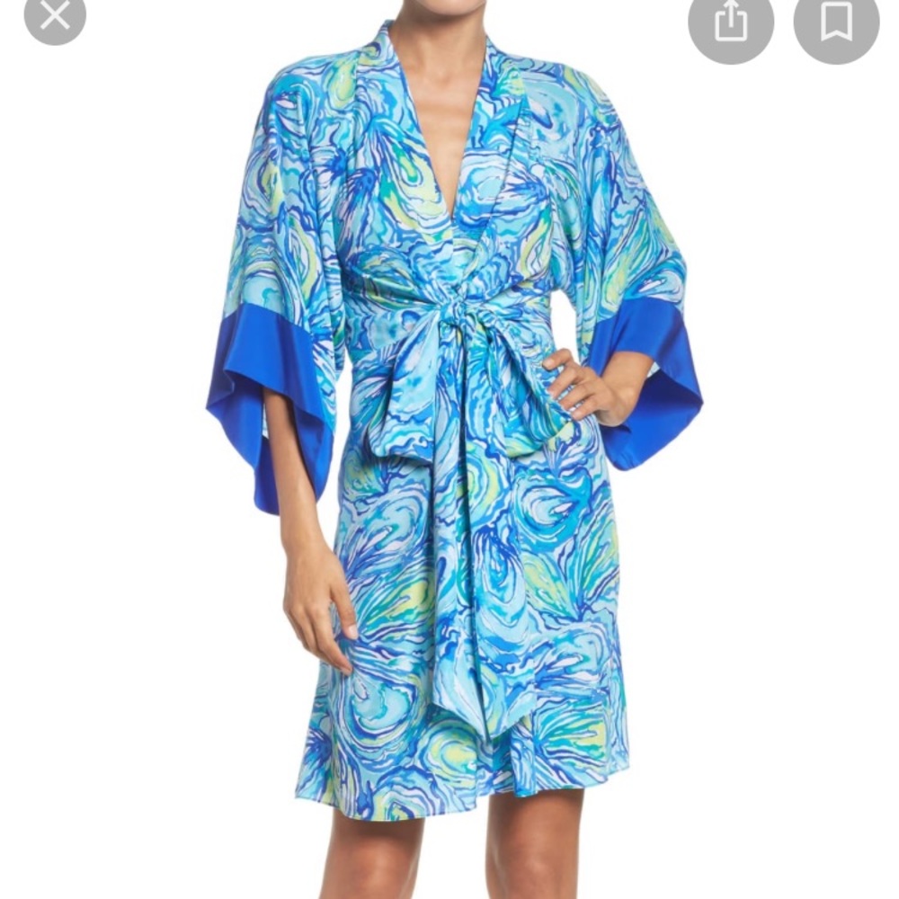 🛑SOLD 🛑 🆕 Lilly Pulitzer Silk dress size M - Picture 2 of 9